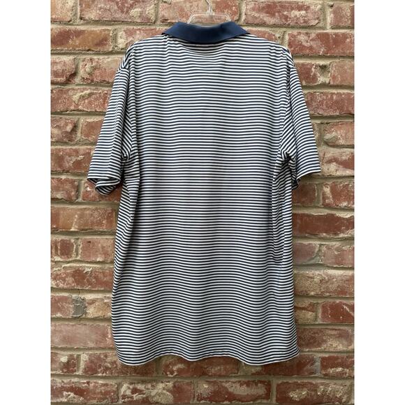 Peter Millar Summer Comfort Performance Golf Polo Mens L Blue White Short Sleeve - Picture 6 of 7